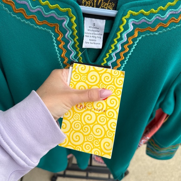 Bob Mackie Turquoise Embroidered Tunic - Picture 4 of 4